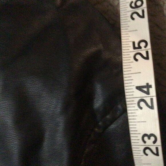 Rocawear black imitation leather jacket string of chains on back and pockets med - Picture 7 of 11